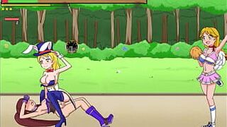 Ниндзя занимается сексом с симпатичными дамами в новом хентай видео игре Какой чудесный день - порно видео